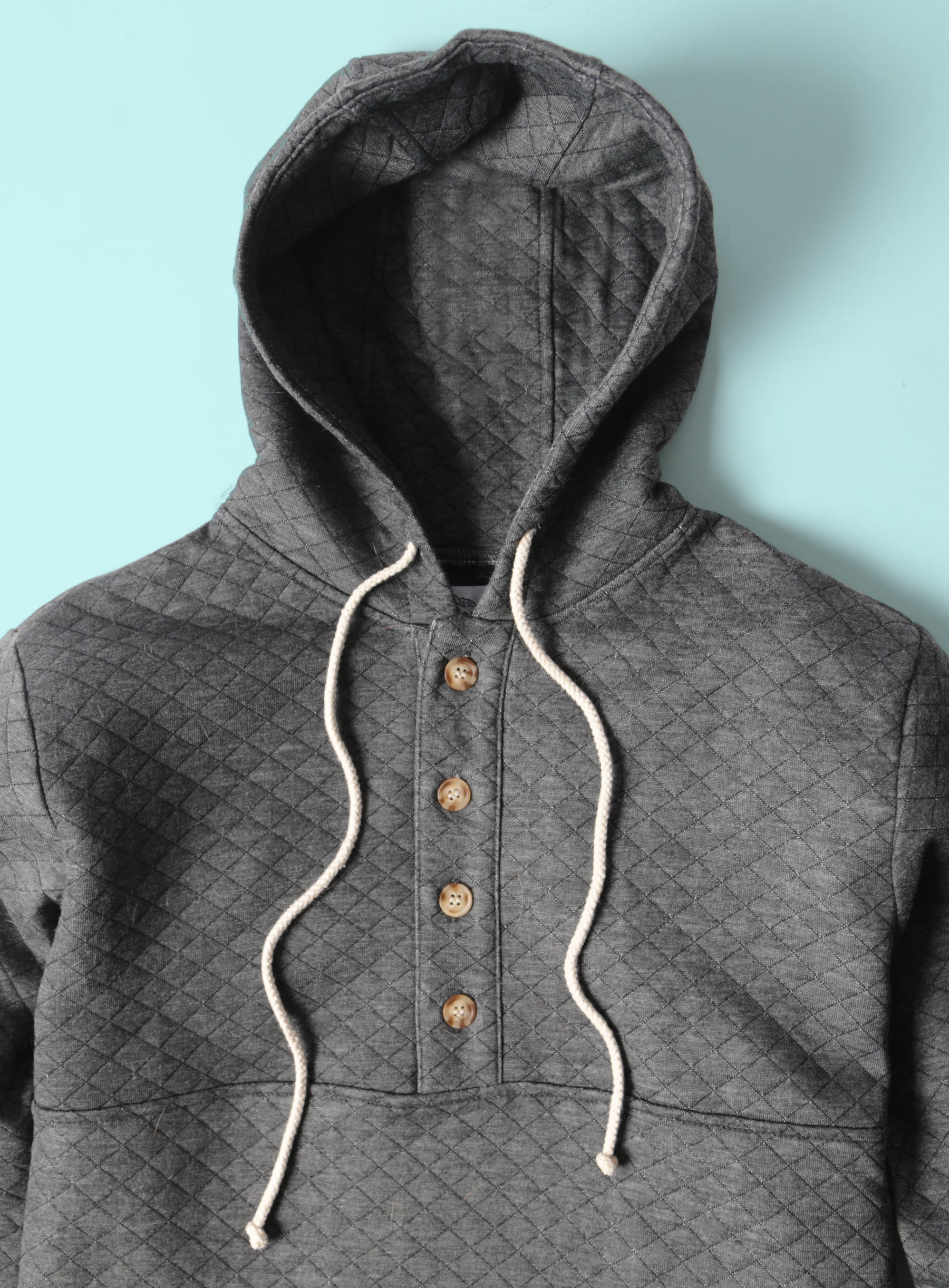 Camping Hoodie - Charcoal Quilt