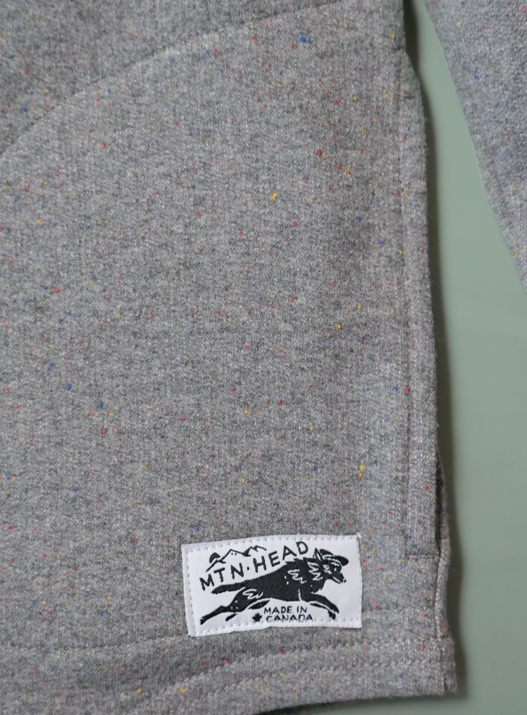 Camping Hoodie - Heather Grey Rainbow Speckle