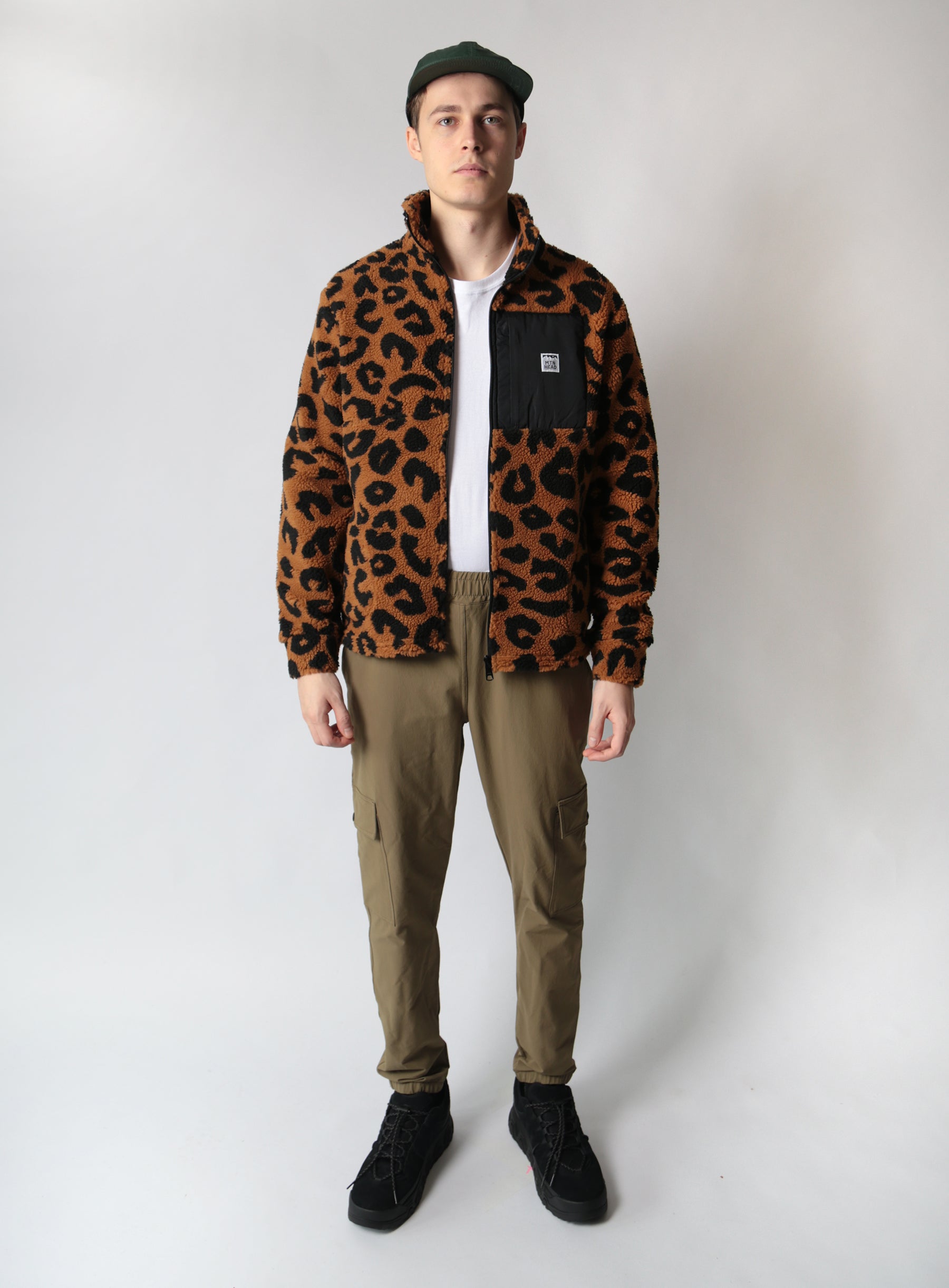 Alpine Full Zip  - Leopard Sherpa