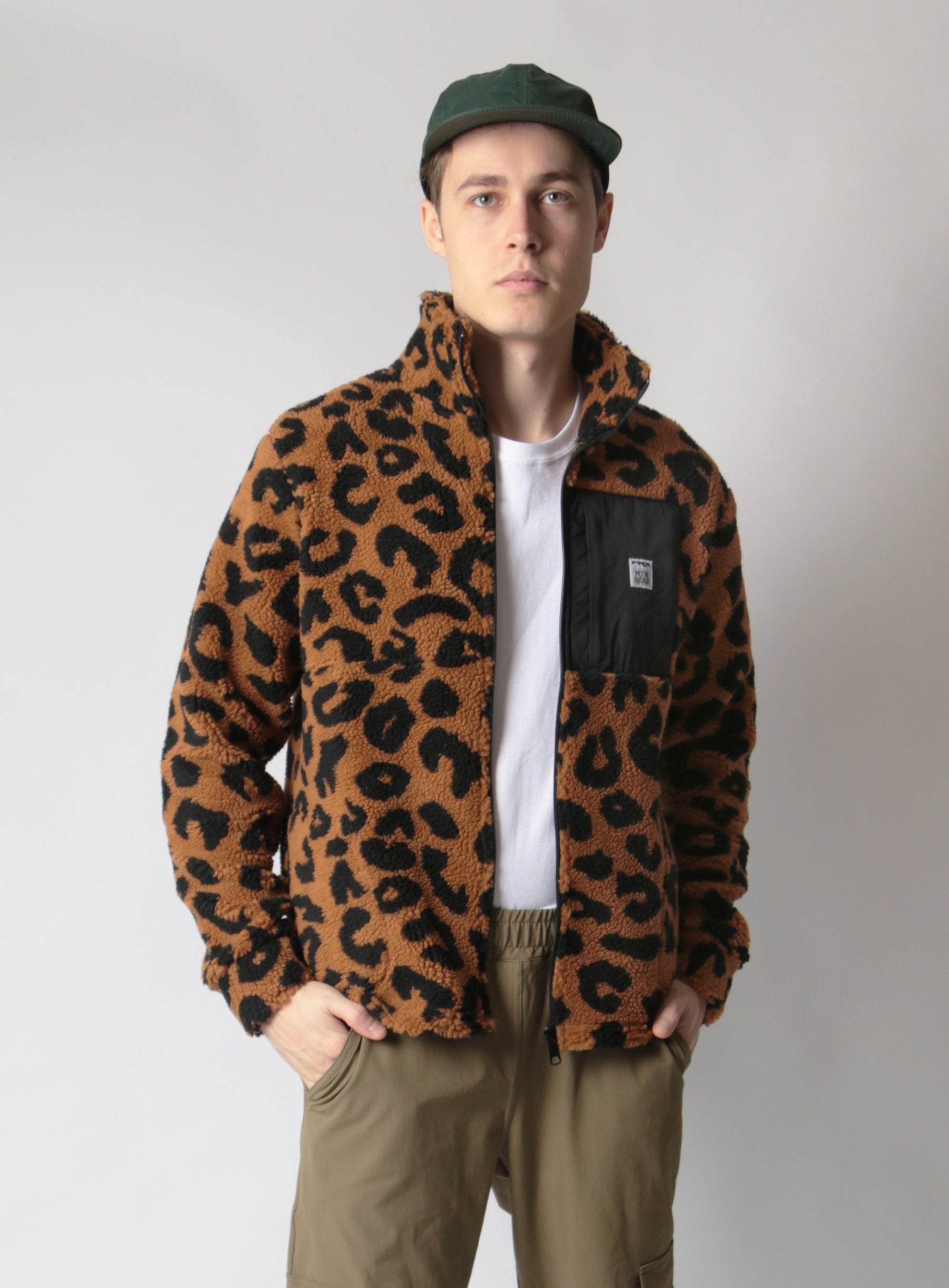 Alpine Full Zip  - Leopard Sherpa