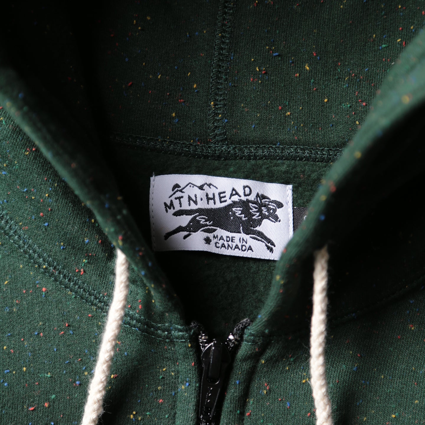 Mtn. Zip Hoodie - Forest Green Rainbow Speckle