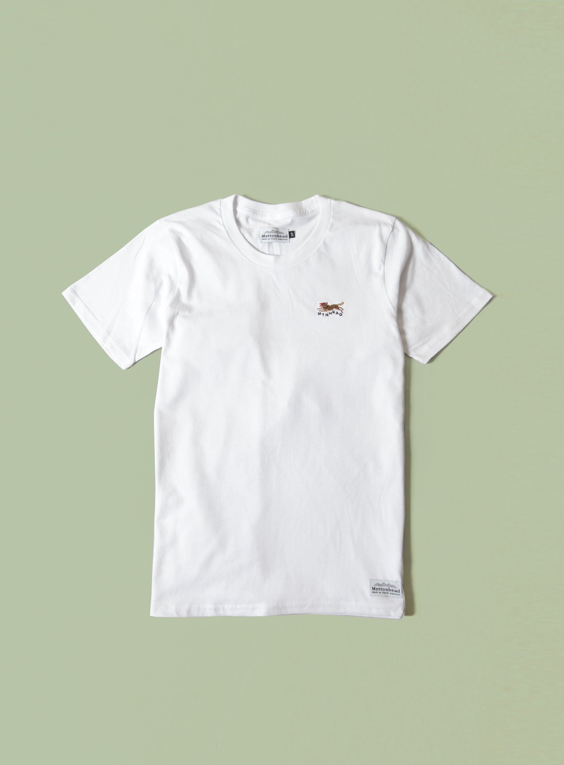 Classic Tee - White - Mtn. Wolf Embroidery